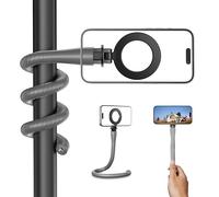 TELESIN° Support Magnétique Flexible pour Téléphones, Support Portable Magsafe pour Selfie Stick pour Le Shopping, Le Tapis Roulant, La Poussette, Compatible avec iPhone/Android/Go Pro, etc (Grey)