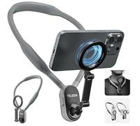 TELESIN Support Magnétique pour Téléphone Portable, Enregistrement POV/Vlog, Cordon Tour de Cou Mains Libres pour iPhone 15, 14, 13, 12 Pro Mini/Plus/Max et Samsung