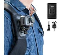 TELESIN Support de Sangle d'épaule pour Sac à Dos, Support pour GoPro Hero 13/12/11/10/9, DJI Osmo 360 Action 5/4, Insta360 avec épaulière Ajustable et Crochet en J, Accessoires pour Caméras d'action