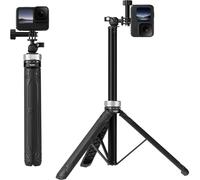 TELESIN Trépied pour perche à selfie à 360° pour GoPro, avec extension à boule pour Go Pro Max Hero 12 11 10 9 8 Insta360 X3 GO 3 Ace Pro DJI Action 3 4 Pocket 2 3 Accessoires pour appareil photo