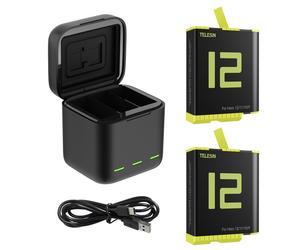 Telesin Triple Battery Charger Box + 2x batteries GoPro 9/10/11/12