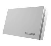 Telestar Digiflat 1 Single Sat Flachantenne für 1 Teilnehmer (LNB: 0,2dB, 33,7 dBi Gewinn, Fenster-Wand/Masthalterung, Kompass, Montagewerkzeug) weiß