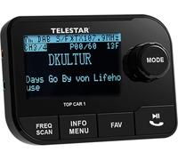 Telestar Adaptateur DAB+ pour autoradio Top Car 1 - FM, Line-Out, Bluetooth, microSD, écran 2,3″ - Noir