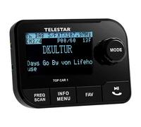 Telestar Adaptateur DAB+ pour autoradio Top Car 1 - FM, Line-Out, Bluetooth, microSD, écran 2,3″ - Noir