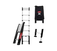 TELESTEPS Echelle telescopique [3m | Pieds réglables en Hauteur & Sac de Transport Inclus] Echelle télescopique - Echelle de Toit - Escabeau telescopique - Escalier escamotable
