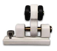 Teletoldo Lot de 2 poulies avec roulement pour guide de pergola Blanc Roulement intérieur Remplacement professionnel Glissement doux