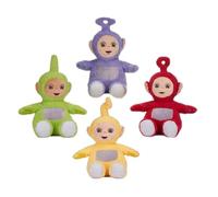 Teletubbies Lot de 4 peluches Boa Boa (peluche particulièrement douce et veloutée de qualité supérieure) - Po, Tinky-Winky, Laa-Laa & Dipsy, 35 cm, sous licence officielle 2025
