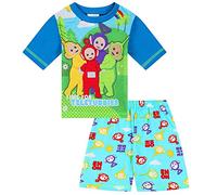 Teletubbies Tinky-Winky, Dipsy, Laa Laa et Po Pyjama court, bleu, 2-3 ans