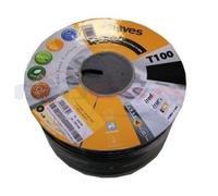 Televes 212501 Câble coaxial T100 cu/al en polyéthylène Noir 100 m