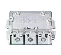 Televes Répartiteur 543702 EMC 4D Acier inoxydable 1 unité