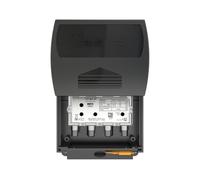 Televes 560383 Amplificateur de préampli d'antenne à entrée Unique, connexions coaxiales F-Fitting, contrôle Automatique du Gain (AGC) filtré 5G, Gain élevé
