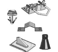 Televes Deutschland GmbH Kit d'accessoires de mât 60 mm avec tuiles en plomb (MAZ60)