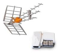 TELEVES Pack Antenne TNT DAT HD BOSS UHF Gain 42dB ! + Amplificateur Compact 2 Sorties 560542