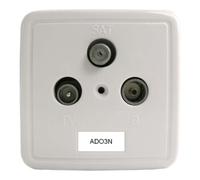 televes Televes Boîte de dérivation 3 voies avec APR et plaque rws ADO3N Quantité:1