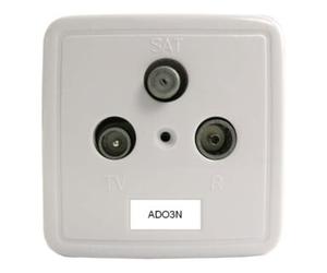 televes Televes Boîte de dérivation 3 voies avec APR et plaque rws ADO3N Quantité:1