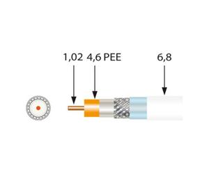 televes Televes Câble coaxial 1,0/4,6 mm, 3 fois blindé SK100plus Sp100 Quantité:100