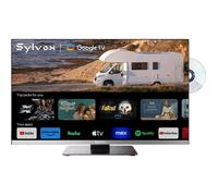 Téléviseur 12V/24V Google TV pour Camping Car-SYLVOX-RT22R3KOCA-22""FHD -Lecteur DVD, Résistant aux Vibrations - Installation Facile