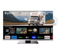 Téléviseur 12V/24V Google TV pour Camping Car-SYLVOX-RT24R3KOCA-24""FHD -Lecteur DVD, Résistant aux Vibrations - Installation Facile