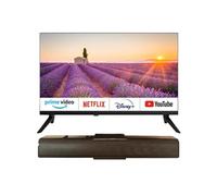 Téléviseur 24'' Smart Android Officiel Camping-car + Barre de son