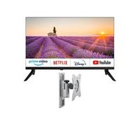 Téléviseur 24" Smart TV Android Officiel Camping-car + Support TV