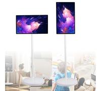 Téléviseur Android portable avec écran tactile, rotation intégrale, 32 pouces, 8+128 Go de stockage, batterie intégrée de 13500 mAh, TV à roulettes