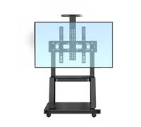 Téléviseur au Sol Support de Roue rotative silencieuse Mobile pour 60/65/70 Pouces(32-120 inch 450lbs with Tray)