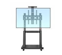 Téléviseur au Sol Support de Roue rotative silencieuse Mobile pour 60/65/70 Pouces(32-86 inch 350lb with Tray)