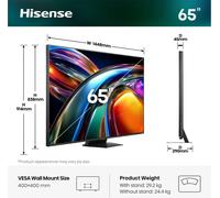 TV RGB MiniLED HISENSE 65UR9S (164cm)
