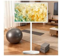 Téléviseur Intelligent Portable sur roulettes 21,5"/24"/27"/32" - Moniteur À Écran Tactile Android avec Webcam, 8+128 Go, Batterie 5-8H Et Rotation Complète(4+64gb,21.5IN)