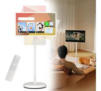 Téléviseur Intelligent Tactile De 27 Pouces | Moniteur Portable Avec Roulettes Et Télécommande,Écran Pivotant Intelligent,Compatible Avec La Projection Sans Fil,Le Bureau Et L'extérieur 8+128GB