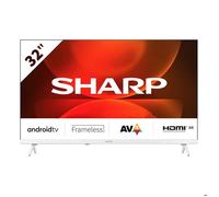 Sharp 32" HD Ready Android TV 81,3 cm (32") Smart TV Wifi Blanc