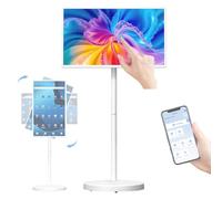 Téléviseur Portable Intelligent 32 Pouces (6+128 Go) Avec Télécommande, Android 15.0, Support TV Mobile, Sans Fil, Sur Roulettes, Batterie Intégrée, Rotation Complète