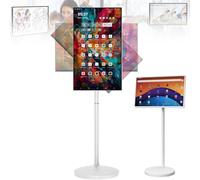 Téléviseur portable intelligent avec écran tactile, sans fil et sur roulettes, support mobile Full HD 21,5"/24"/27"/32", écran tactile pivotant à 360° et système d'exploitation Android 27in/8+128G