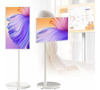 Téléviseur Portable Intelligent FHD 21,5 Pouces, écran Tactile sans Fil, Mobile, Roulant, orientable, pour l'extérieur, Centre de Divertissement Tout-en-Un pour la Maison 4+64G