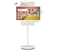 Téléviseur Portable sur roulettes 24"/27"/32",Moniteur À Écran Tactile Portable 1080p,Android 12/13,Rotation Complète,Appareil Photo Intégré 8MP/13MP,Batterie Intégrée (5-8h)(27in,8+128GB(1080P))