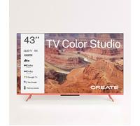 TV COLOR STUDIO 43" - Téléviseur Intelligent QLED 4K Avec Écran Antireflet Et Cadre De Couleur Terracotta