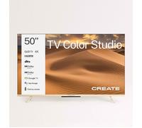 TV COLOR STUDIO 50" - Téléviseur Intelligent QLED 4K Avec Écran Antireflet Et Cadre De Couleur Sable