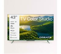 TV COLOR STUDIO 43" - Téléviseur Intelligent QLED 4K Avec Écran Antireflet Et Cadre De Couleur Vert Sauge