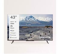 TV COLOR STUDIO 43" - Téléviseur Intelligent QLED 4K Avec Écran Antireflet Et Cadre De Couleur Noir