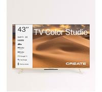 TV COLOR STUDIO 43" - Téléviseur Intelligent QLED 4K Avec Écran Antireflet Et Cadre De Couleur Sable