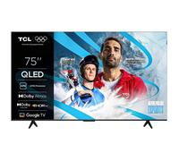 Téléviseur QLED 4K intelligent - TCL - 75"" - Google TV - Wifi - Ethernet/LAN - Assistant Google - 3 HDMI - 1 USB