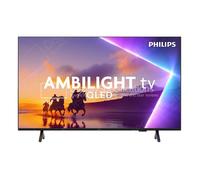 Téléviseur QLED 4K noir - Philips - 50"" - Ultra HD 3840 x 2160 - Ambilight sur quatre côtés - Titan OS - HDR10, HLG