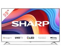 Téléviseur SMART GOOGLE TV Sharp 55" LED 4k UHD HDMI 55GP6260E FRAMELESS NOIR