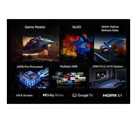 Téléviseur TCL 85P8K QLED 4K Ultra HD 85 pouces Smart TV Google TV Wifi