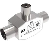 Television Overhead Coaxial Splitter (TV) Metal Housing 2 Way Splitter Male Coaxial Connector to Dual Female Coaxial Connector,Coupling Adapter