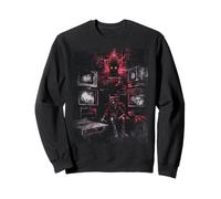 Television Weirdcore Glitchcore Masque numérique Horreur Grunge Sweatshirt
