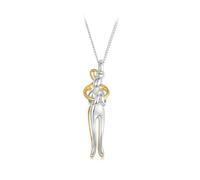 Teleye Bijoux Forever Hug - Collier pendentif minimaliste élégant en argent sterling