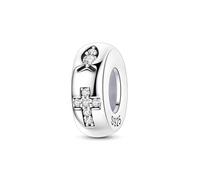 Teleye Breloque de bouchon de perles croisées ichthus, breloque de bracelet en perles, convient aux bracelets de 3 mm à 4,5 mm