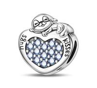 Teleye Breloque de perles d'amitié loutre, breloque de bracelet de perles, convient aux bracelets de 3 mm à 4,5 mm