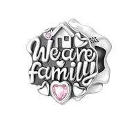 Teleye Breloque de perles d'unité familiale, breloque de bracelet de perles, convient aux bracelets de 3 mm à 4,5 mm